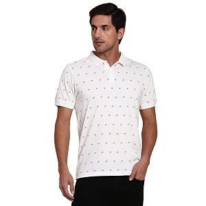 Dennis Lingo Mens Slim Fit Offwhite Polo
