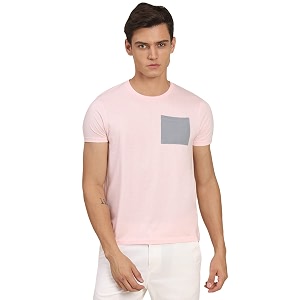 Dennis Lingo Mens Slim Fit Pink T-Shirt