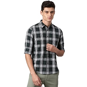 Dennis Lingo Mens Slim Fit Checkered Casual