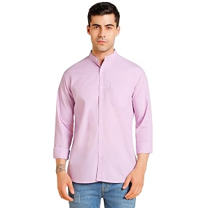 Dennis Lingo Mens Slim Fit Solid Mandarin