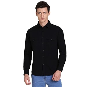 Dennis Lingo Mens Solid Denim Cotton Slim