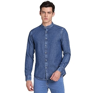 Dennis Lingo Mens Solid Denim Cotton Slim