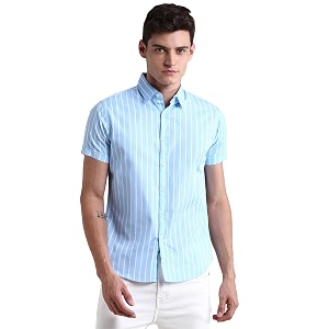 Dennis Lingo Mens Cotton Striped Slim Fit