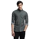 Dennis Lingo Men39s Cotton Striped Slim Fit