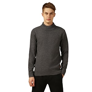 Dennis Lingo Men Grey Solid Slim Fit