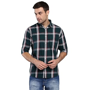 Dennis Lingo Mens Checkered Bottle Slim Fit