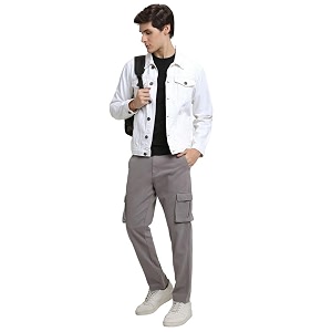 DENNIS LINGO Mens Olive Washed Cotton Denim