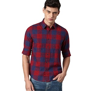 Dennis Lingo Mens Cotton Checke Slim Fit
