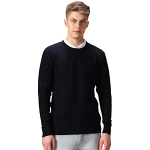 Dennis Lingo Men Solid Acrylic Regular Fit