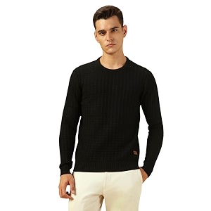 Dennis Lingo Men Solid Acrylic Regular Fit