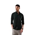 Dennis Lingo Men Solid Spread Collar Full