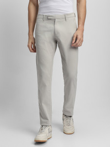 Dennis Lingo Slim Fit Men Grey Trousers