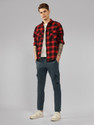 Dennis Lingo Slim Fit Men Grey Trousers