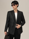 DENNISON Striped Double Breasted Formal Men Blazer
