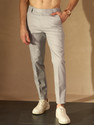 DENNISON Tapered Men Grey Trousers