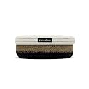 DENOVA Cotton Tissue Paper Holder – Oval Black &amp; White Napkin Holder for Dining Table | Handcrafted Tissue Box for Office, Living Room, Bedroom &amp; Car Accessories (Black White)