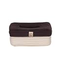 Denova Tissue Box Holder – Decorative Tissue Box Cover, Modern Elegant Design for Living Room, Bedroom, Office &amp; Bathroom, Car Dashboard Rectangle, Off-White and Brown