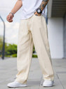 denovix Men Straight Fit Mid Rise Beige
