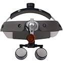 Dental Loupe Headband Binocular Optical Glass for Head Magnifier Portable Rechargeable LED Head Light Lamp for Dental Binocular Loupe