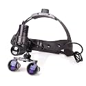 Dental Loupes Dental Binocular Loupes 2.5X Magnifier 3W Dental LED Headlight Leather Headband Loupe with Light