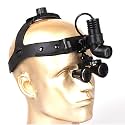 Dental Loupes Dental Loupes Dental Binocular Loupes Leather Headband + 3W LED Headlight Lamp 3.5X