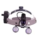 Dental Loupes and Light， 5W All-in-one Portable Head Light Lamp， 330~480mm Working Distance， for ENT Surgical Cardiovascular Surgeries Dentistry Medical，3.5X
