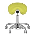 Dental Medical Adjustable Doctor Saddle Chair Enlarge & Widen Seat Cushion Foot Control Green