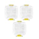 Dental Pillow Crown Box, 3Pcs Transparent Membrane Film Showcase Tooth Boxes Dental Crown and Bridge Box with Latch Denture Storage Boxes