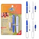 Dental travel Cleaning Kit (blue & white, 2 pair)