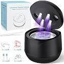 Dental Ultrasonic Retainer Cleaner Machine: 45kHz Dental Cleaning Pod with Digital Timer & 200ML, Cleaning for Dentures, Mouth Guards, Aligners, Night Guards, Braces, Toothbrush Heads & Jewelry, Black
