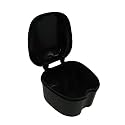 Dentosmile Denture Boxes, Retainer Box Orthodontic Mouth Guard Dental Storage Container/Teeth Storage Box in Black Color (1)