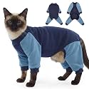DENTRUN Cat Recovery Suit with Legs, Anti-Licking & Shedding Control Onesie