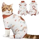 DENTRUN Cat Surgery Recovery Suit Female Male, Soft Cone Alternative Onesie