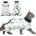 DENTRUN Cat Surgery Recovery Suit Female Male, Soft Cone Alternative Onesie