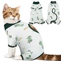 DENTRUN Cat Surgery Recovery Suit Female Male, Soft Cone Alternative Onesie