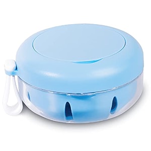 denture case definitely no-leak denture bath box for traveling perfectly denture cup with strainer amp magnetic mirrorblue