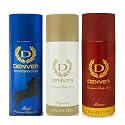Denver Goal, Imperial &amp; Honour Deo - 165ML Each (Combo Pack of 3) | Long Lasting Deodorant Spray for Men