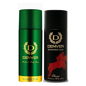 denver hamilton amp champ deodorant 150ml each pack of 2  long lasting deodorant spray for men