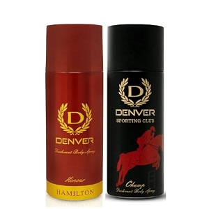 denver honour deo amp champ deo 150ml each combo set of 2 long lasting deodorant spray for men