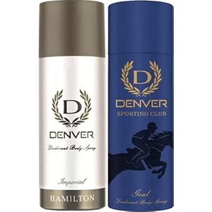 denver imperial deo  goal deo 165ml each - combo pack of 2  long lasting fragrance deodorant body spray for men