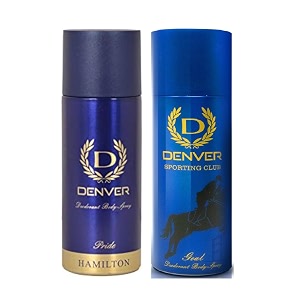 denver pride amp goal deodorant - 150ml each combo pack of 2  long lasting deodorant spray for men