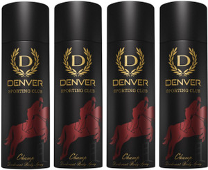 denver sporting club champ deodorant spray - for men 720 ml pack of 4