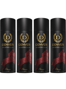 denver sporting club champ body spray - for men 720 ml pack of 4