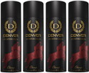 DENVER Sporting club champ Deodorant Spray - For Men (720 ml, Pack of 4)