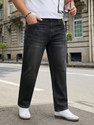 DENWOX Straight Fit Men Dark Grey Jeans