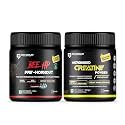 DENZOUR NUTRITION Bee-HP Pre-Workout Powder, Energy, Strength &amp; Muscle Pump, 250mg Caffeine, 750mg Creatine Monohydrate, 4500mg Beta-Alanine (Pre Workout_B + Creatine_100g, Blueberry)