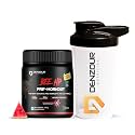 DENZOUR NUTRITION Bee-HP Pre-Workout Powder, Energy, Strength &amp; Muscle Pump, 250mg Caffeine, 750mg Creatine Monohydrate, 4500mg Beta-Alanine (Pre Workout_W_100g + Shaker, Watermelon)