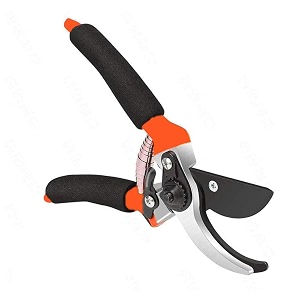 deodap heavy duty plant cutter for home garden  grip-handle flower sharp cutter  8 inch garden bypass pruning shears  pruners scissor with safety lock  garden scissors for home gardening