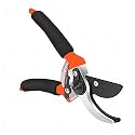 DeoDap Heavy Duty Plant Cutter For Home Garden | Grip-Handle Flower Sharp Cutter | 8 Inch Garden Bypass Pruning Shears | Pruners Scissor with Safety Lock | Garden Scissors For Home Gardening