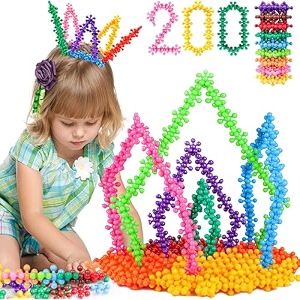 deoxy 200pcs star links building blocks educational toys set for kids 3-8 years old  colorful star building blocks  deal gifts for boys and girls